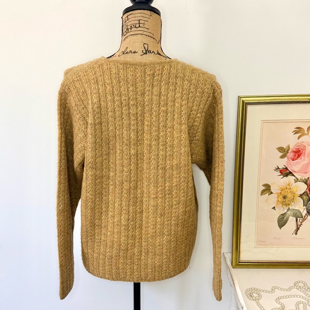 Vintage L.L. Bean Wool Knit Zip Front Cardigan Sz M - Picture 7 of 13